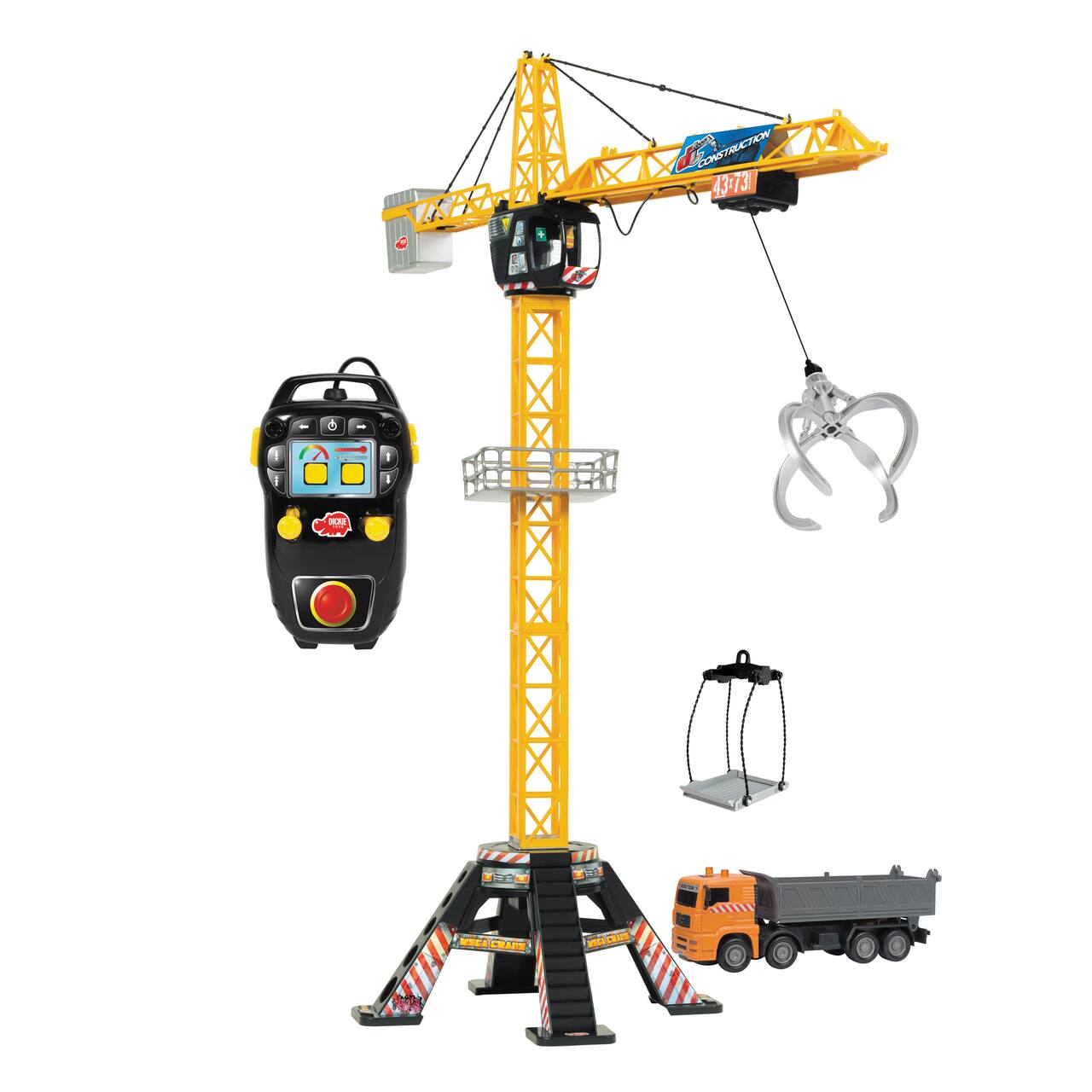 Dickie Toys Mega Crane Remote Control Set with Truck